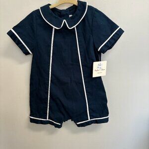 NWT Sophia and Lucas navy romper bubble size 24 months